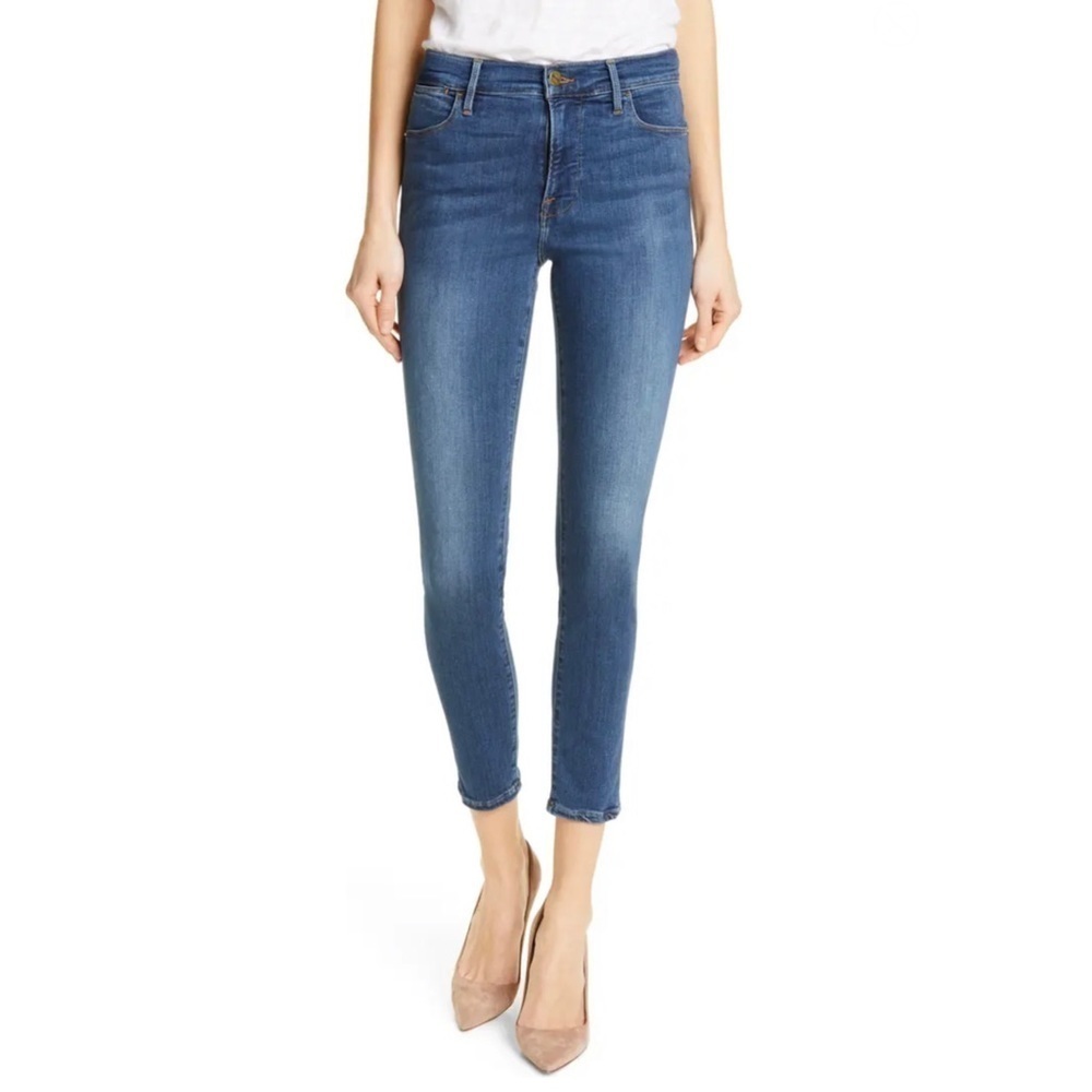 FRAME Denim Le High Skinny Crop Jeans Size 26 - Picture 2 of 11